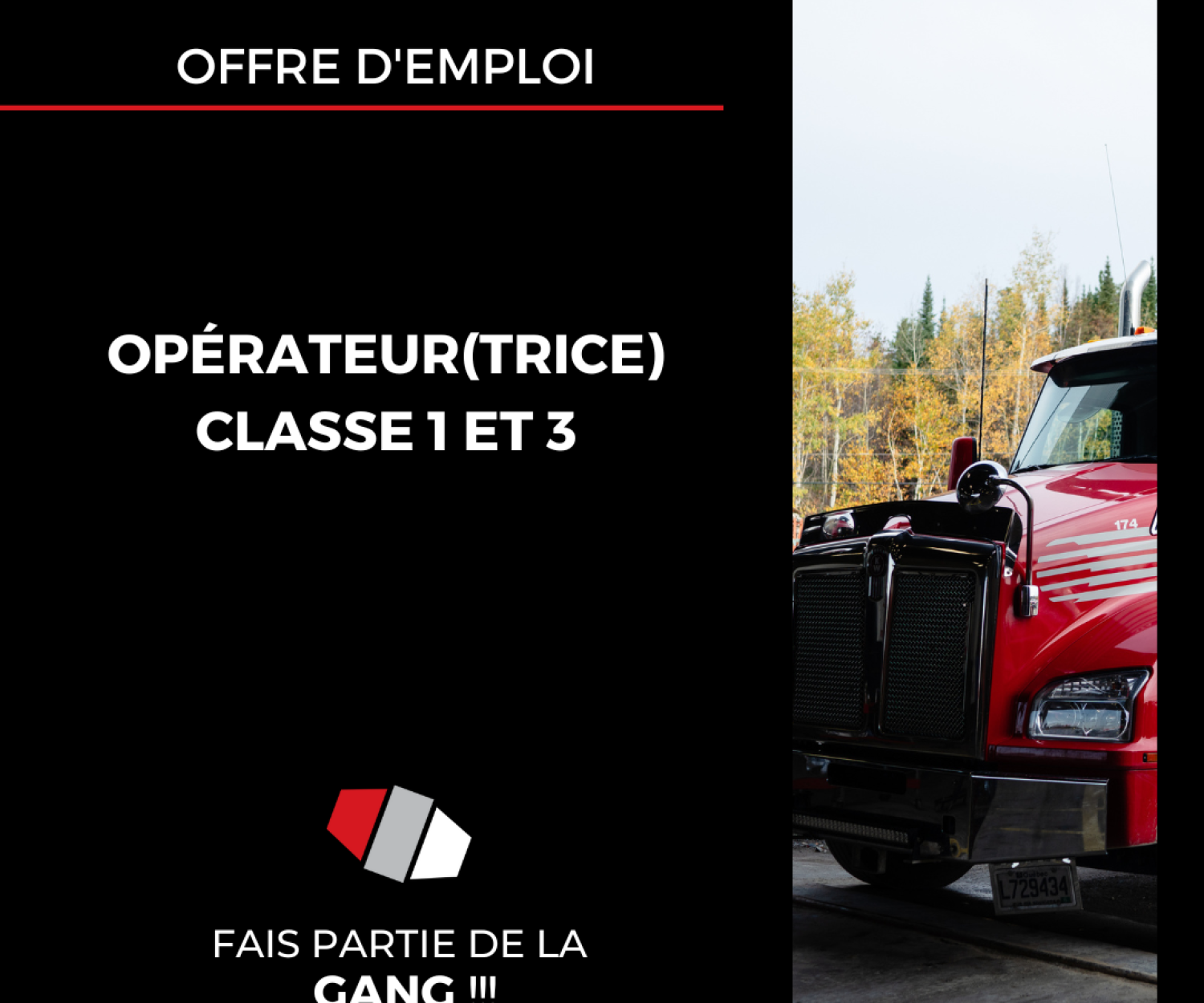emploi opérateur classe 1 et 3