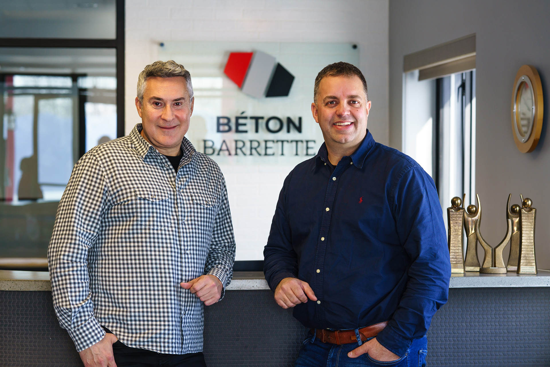 David Fortin nouveau propriétaire de Béton Barrette et Jean-Félix Barrette