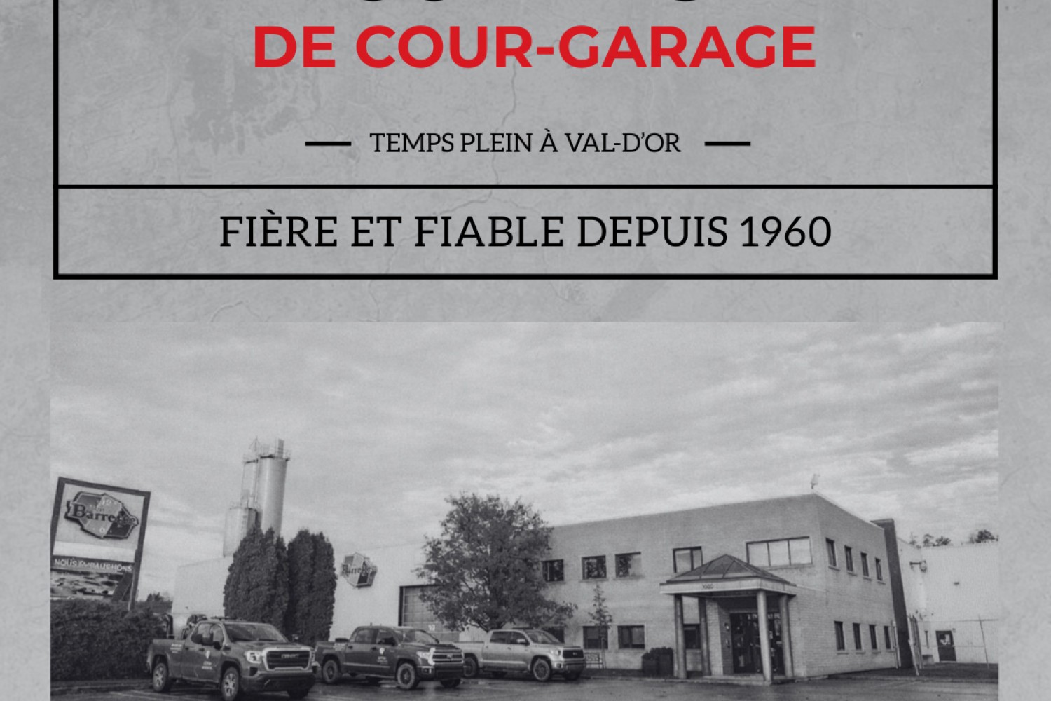 offre d'emploi de commis de cour à Val-d'Or