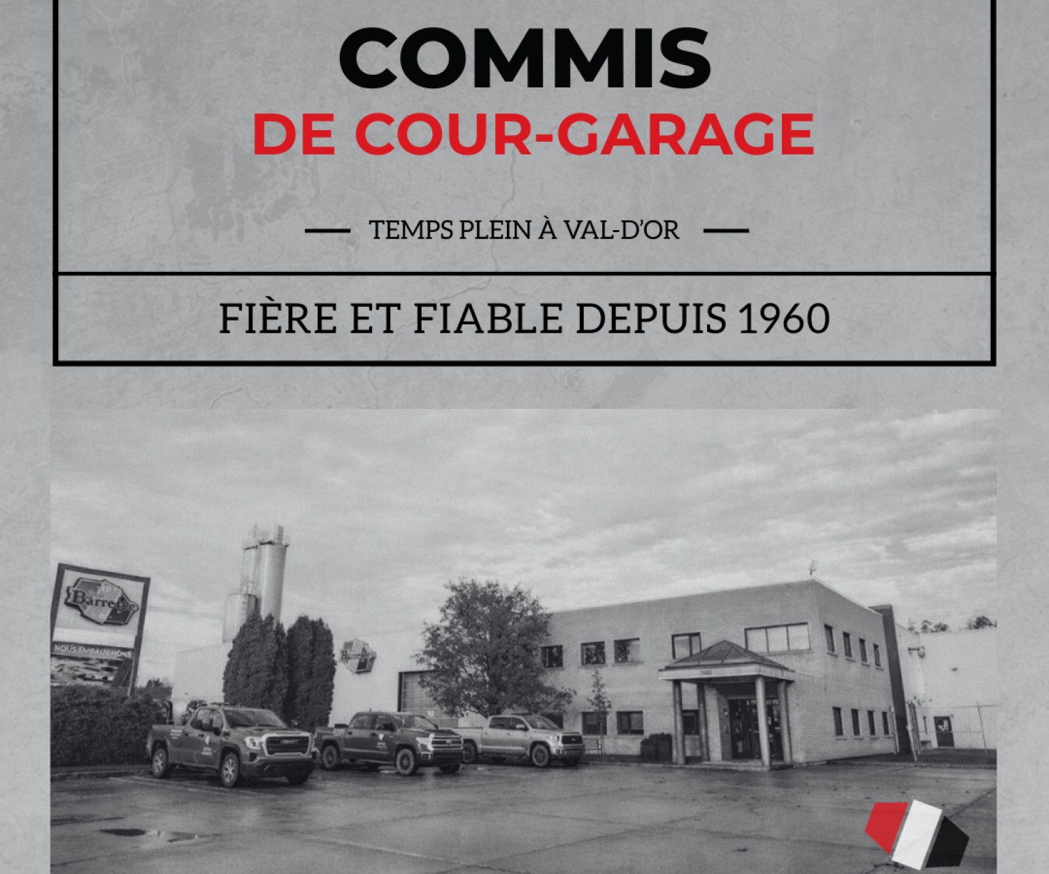 offre d'emploi de commis de cour à Val-d'Or