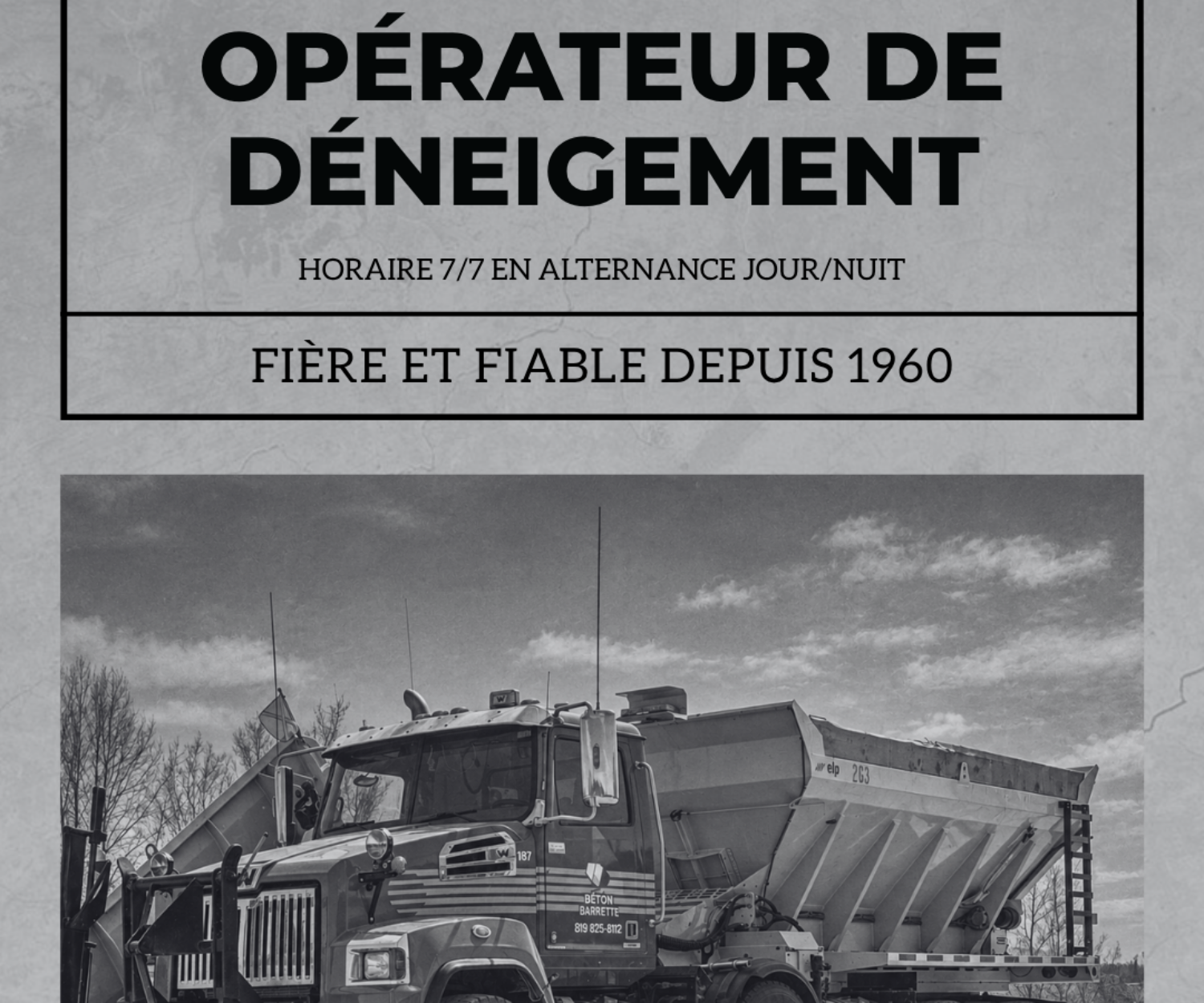 opérateur de déneigement